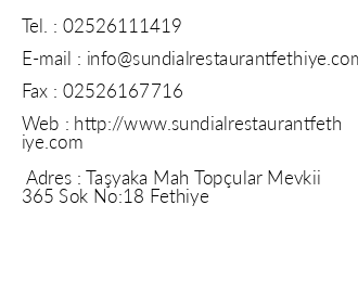 Sundial Hotel iletiim bilgileri